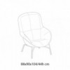 Butaca Long Island de Bontempi. Sillas y butacas modernas de diseño italiano.