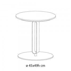 Mesa auxiliar Alfred de Bontempi. Muebles modernos de diseño italiano.