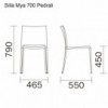 Silla Mya 700 de Pedrali. Sillas de diseño. Sillas de plástico contract.