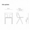 Silla apilable Quadra de Viccarbe. Mobiliario de diseño para interior.