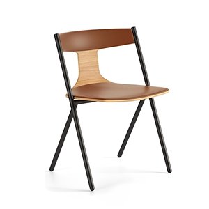 Silla tapizada Quadra de Viccarbe. Mobiliario de diseño para interior.
