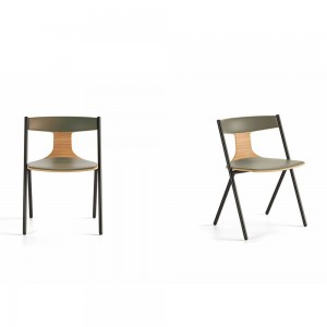 Silla tapizada Quadra de Viccarbe. Mobiliario de diseño para interior.
