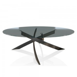 Mesa Auxiliar Artístico Redonda de Bontempi. Muebles modernos italianos.