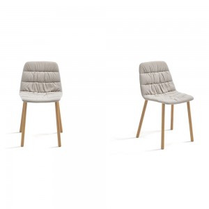 Silla Maarten tapizada. Mobilario moderno ideal para interiores. Patas de madera