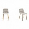 Silla Maarten tapizada. Mobilario moderno ideal para interiores. Patas de madera