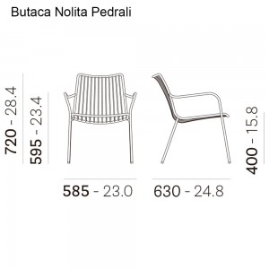 Butaca Nolita 3659 de Pedrali. Butacas de diseño. Butacas para jardín y terraza.