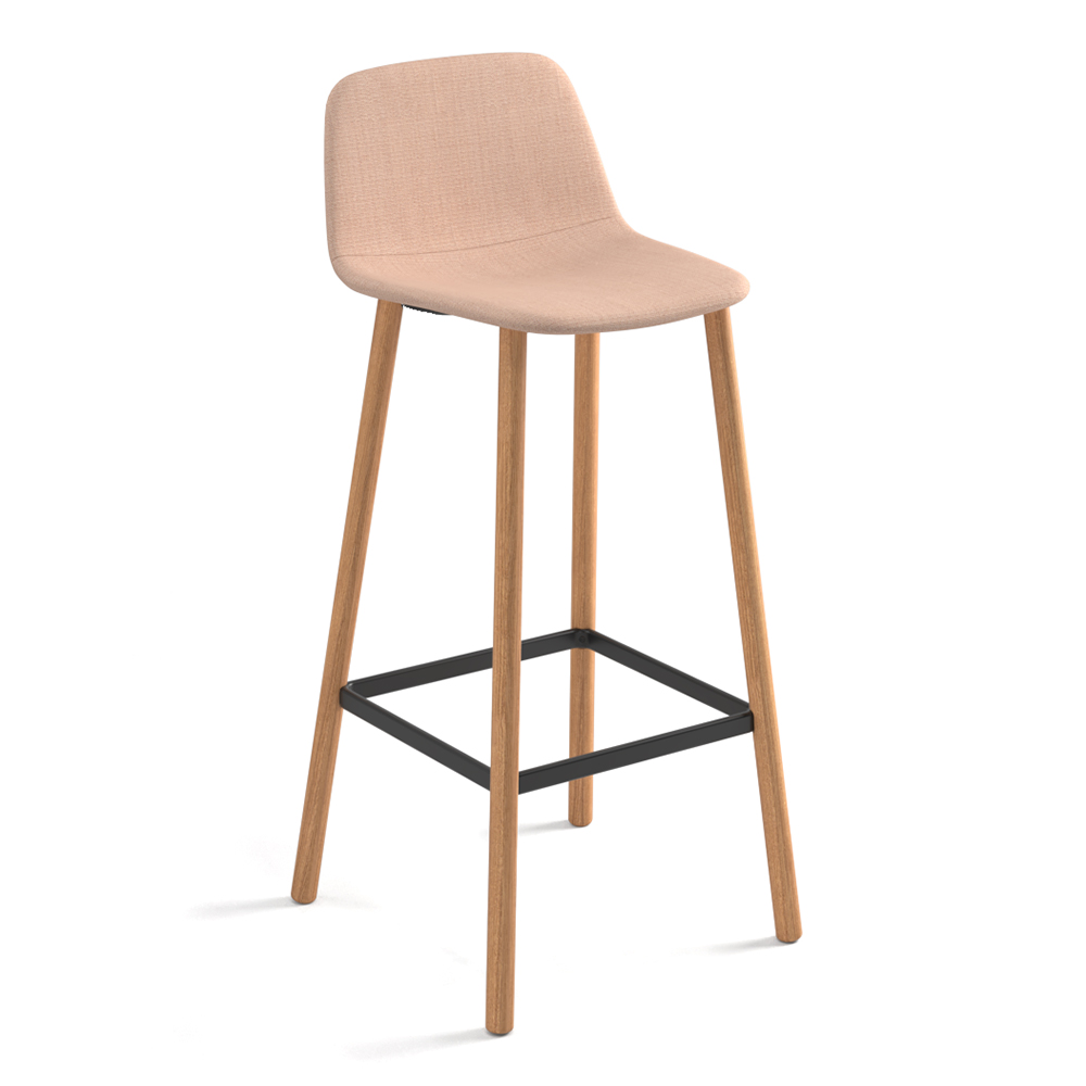 Taburete Maarten tapizado de Viccarbe. Mobilario moderno ideal para interiores.
