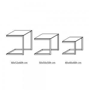 Conjunto Mesas Auxiliares Hip Hop de Bontempi. Muebles modernos italianos.