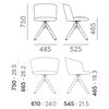 Sillón Nym 2842 de Pedrali. Sillas de diseño. Silla giratorias de oficina.