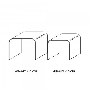 Conjunto Mesas Auxiliares Igloo de Bontempi. Muebles modernos italianos.