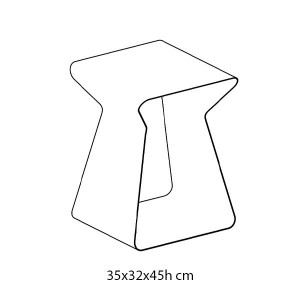 Mesa Auxiliar Kito de Bontempi. Muebles modernos italianos. Mesa auxiliar para salón.