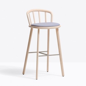 Taburete Nym 2838/2839 de Pedrali. Taburetes de diseño. Taburetes de madera.