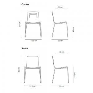 Silla Klip de Viccarbe. Mobilario de diseño moderno para contract.