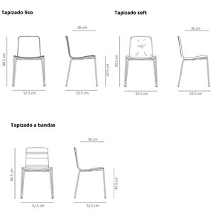 Silla Klip de Viccarbe. Sillas tapizadas de diseño moderno para contract.