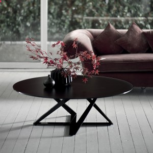 Mesa Auxiliar Millennium Redonda de Bontempi. Muebles modernos italianos.