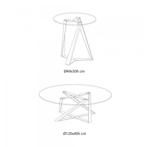 Mesa Auxiliar Millennium Redonda de Bontempi. Muebles modernos italianos.