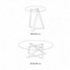 Mesa Auxiliar Millennium Redonda de Bontempi. Muebles modernos italianos.