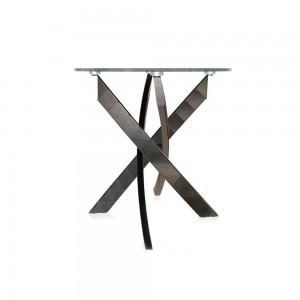Mesa Auxiliar Artístico Redonda de Bontempi. Muebles modernos italianos.