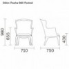 Sillón Pasha 660 de Pedrali. Sillas de diseño. Sillones de exteriores modernos.