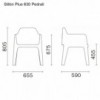 Sillón Plus 630 de Pedrali. Sillones de diseño. Sillones para exterior.