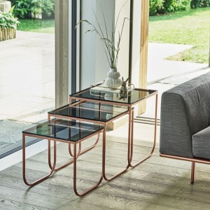 Conjunto Mesas Auxiliares Tokio de Bontempi. Muebles modernos italianos.
