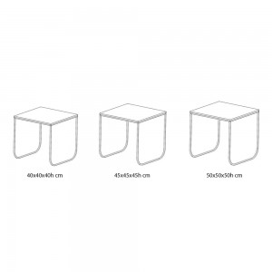 Conjunto Mesas Auxiliares Tokio de Bontempi. Muebles modernos italianos.