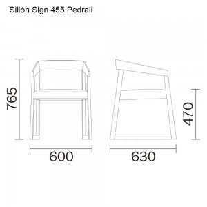 Sillón Sign 455 de Pedrali. Sillones de diseño moderno. Sillones contract.