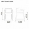 Sillón Sign 455 de Pedrali. Sillones de diseño moderno. Sillones contract.