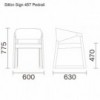 Sillón Sign 457 de Pedrali. Sillones de diseño. Sillones para hostelería.