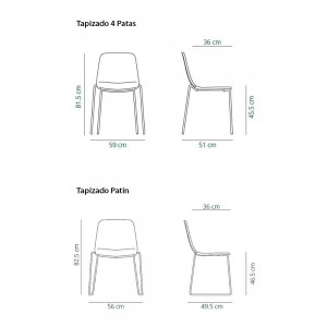 Silla Maarten tapizada. Diseño de mobilario moderno ideal para interior.