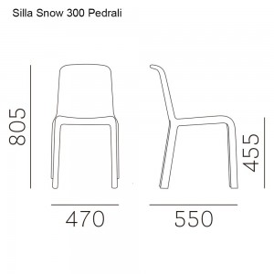 Silla Snow 300 de Pedrali. Sillas de diseño. Sillas de exteriore. Sillas de jardín.