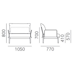 Sillón Reva de Pedrali. Sillones de diseño moderno. Sillones para jardín.