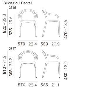 Sillón Soul 3745/3747 de Pedrali. Sillones de diseño moderno. Sillones de madera.