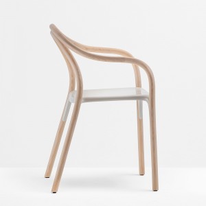 Sillón Soul 3745/3747 de Pedrali. Sillones de diseño moderno. Sillones de madera.