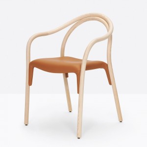 Sillón Soul 3745/3747 de Pedrali. Sillones de diseño moderno. Sillones de madera.