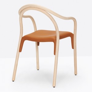 Sillón Soul 3745/3747 de Pedrali. Sillones de diseño moderno. Sillones de madera.