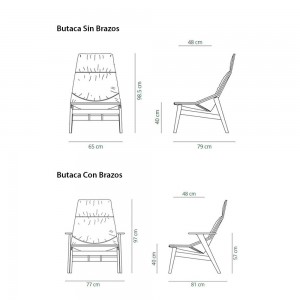 Butaca Ace con base madera de Viccarbe. Mobilario moderno para contract.