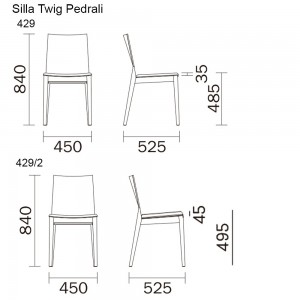 Silla Twig 429 de Pedrali. Sillas de diseño. Sillas para hogar y contract.