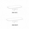 Mesa Big Bang Redondeada de Ingenia. Mesas modernas para salón o comedor. Diseño italiano.