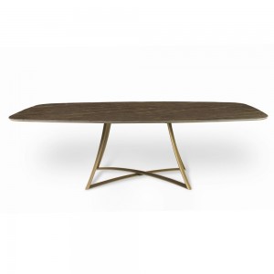 Mesa Big Bang Redondeada de Ingenia. Mesas modernas para salón o comedor. Diseño italiano.