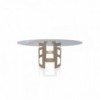 Mesa Imperial Redonda Cristal de Bontempi. Muebles modernos italianos de madera.