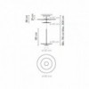 Lámpara suspensión flat  triple de Vibia. Tienda online lámparas modernas.