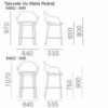Taburete Vic Metal 649/648 de Pedrali. Taburetes de diseño. Taburetes moderno.
