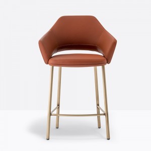 Taburete Vic Metal 649/648 de Pedrali. Taburetes de diseño. Taburetes moderno.