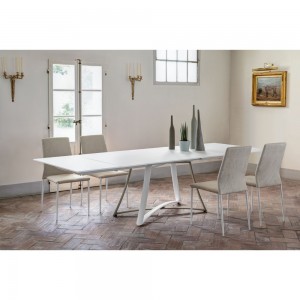 Mesa Big Bang Extensible Cerámica o Mármol de Ingenia. Mesas para comedor.