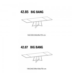 Mesa Big Bang Extensible Cerámica o Mármol de Ingenia. Mesas para comedor.
