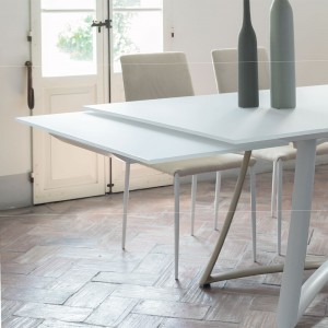 Mesa Big Bang Extensible Cerámica o Mármol de Ingenia. Mesas para comedor.