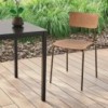Mesa Bios con sobre de cristal de Ingenia. Mesas para comedor o salón.
