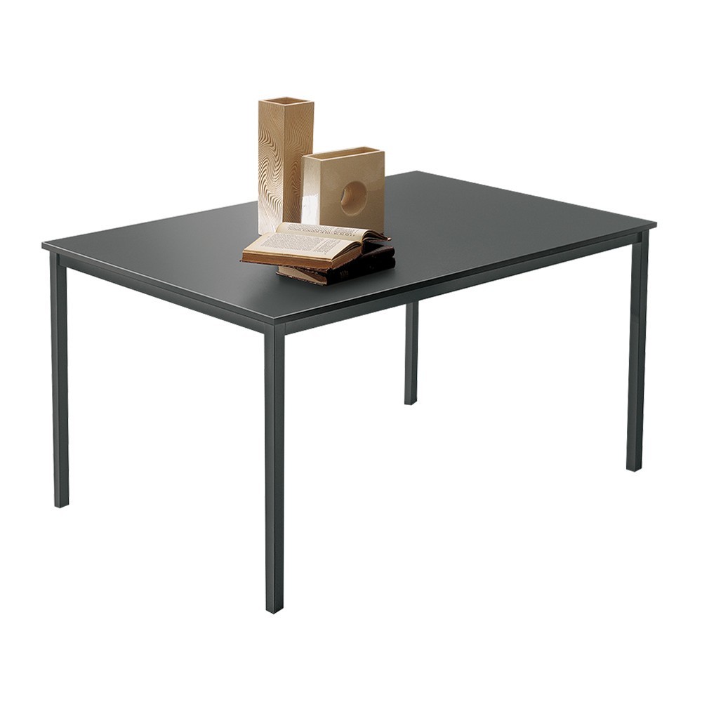Mesa Bios con sobre de cristal de Ingenia. Mesas para comedor o salón.