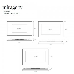 Espejo de pared Mirage TV de Fiam. Colección de espejos con televisión.